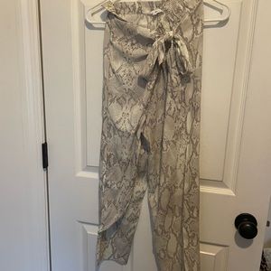 Snakeskin flows dress pants